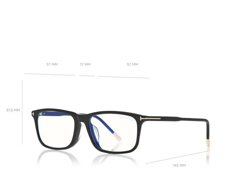 BLUE BLOCK SQUARE OPTICALS BLACK online